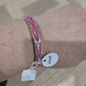 Elegant Pink and Silver Women's Bracelet